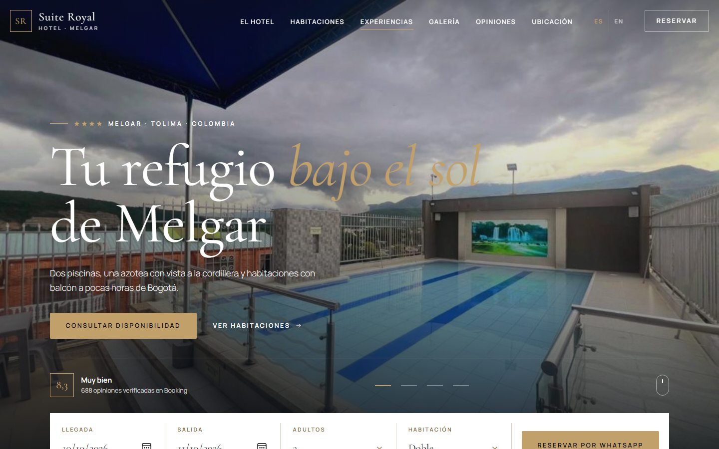 Hotel Suite Royal — Landing page bilingüe
