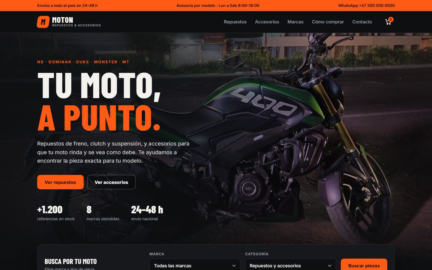 Moton — Tienda de repuestos y accesorios para moto